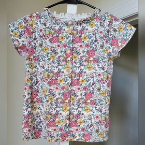 Girls Flower Tee size: 6 years - 7 years
